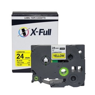 Fita Compatível Rotulador Tzc651 Tze651 P900w Amarela Xfull