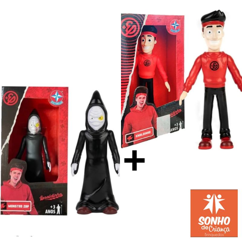 Kit de Bonecos do Youtuber Enaldinho: Boneco Enaldinho + Monstro Zap ...