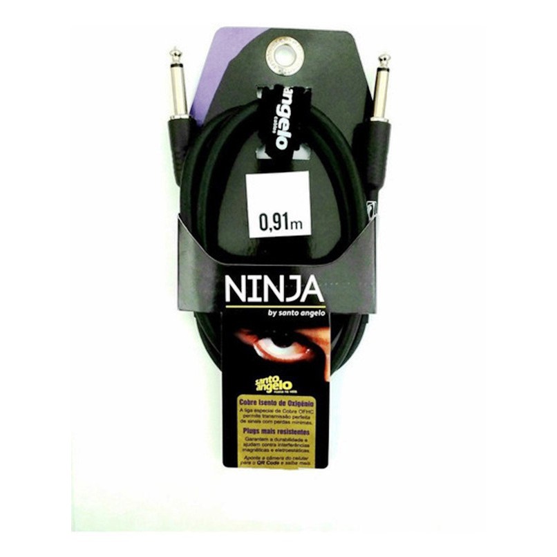 Cabo Guitarra Violão Santo Angelo Ninja 0.91 Metro P10 X P10 Instrumento pedal