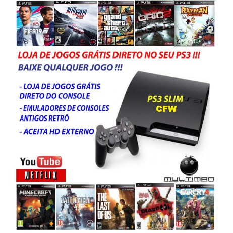 Playstation 3 Destravado Desbloqueado + Gta 4 E 5 + Lojas