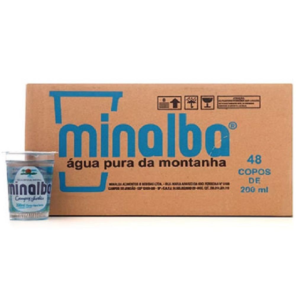 Água Mineral sem Gás Copo 200ml CX 48 UN Minalba