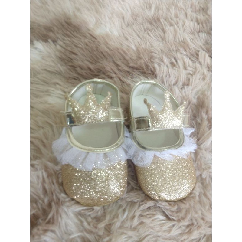 Sapato store bebe dourado