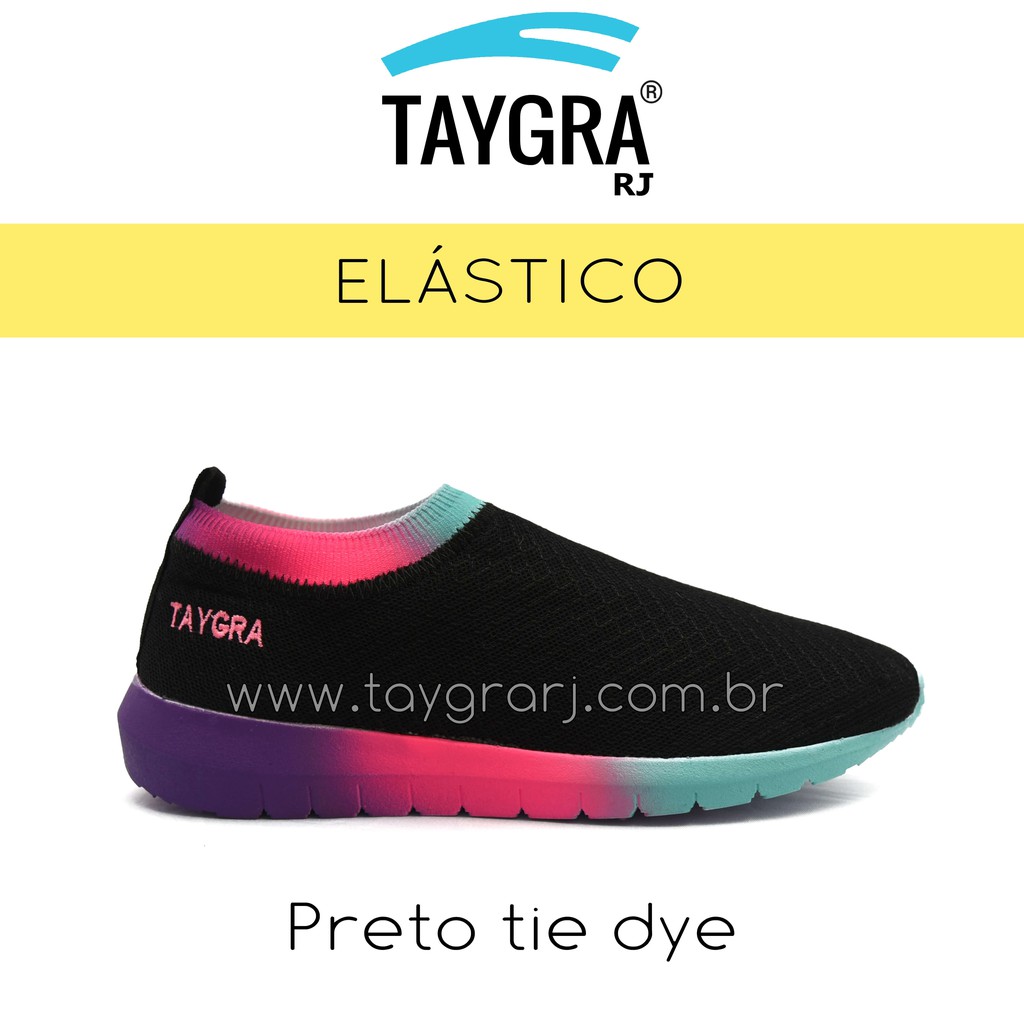tenis meia preto tie dye para dança zumba e fitdance TAYGRA - Main Image