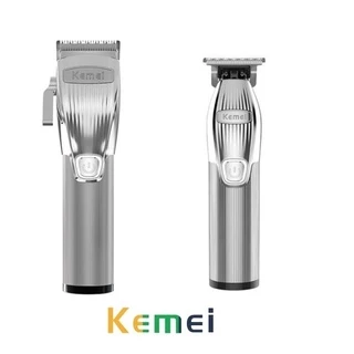 Máquina Profissional De Corta Cabelo kemei Km K32 + Maq Acabamento Km I32 Metal