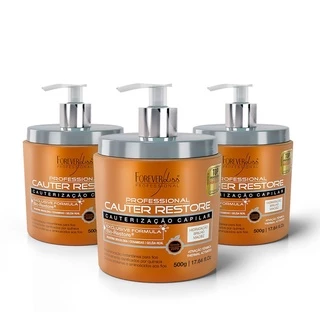 Combo 3 Máscara Cauterização Capilar 500g Forever Liss em Oferta na Shopee