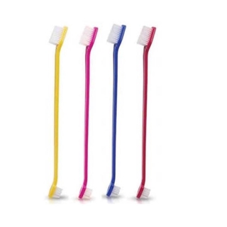 Combo 4 uinidades Escova de Dente Dupla Pet cores sortidas - Puppets