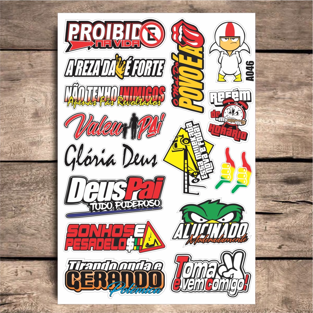 Adesivo Caminhão Carro Moto 16 Unidades Boa Qualidade