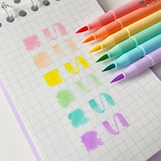6PCS Canetas Highlighter 6 Sweet Colors Opcional Pastel Maker Florescent Pen