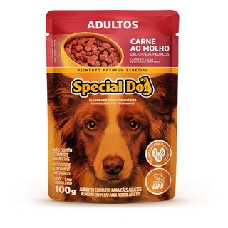 Racao Special Dog Sache Caes Adultos Carne 100g
