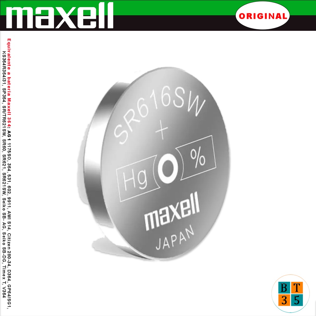 Bateria 364 / SR621 Maxell Original 1,55v Para Relógios / Eletrônicos