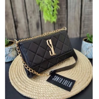Bolsa Feminina Festa Bordada + Alça de Corrente Reforçada Lançamento Promoção