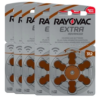 Pilha Auditiva 312 Rayovac Bateria Pr41 kit 30 unidades