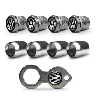 Bico Pneu Cromado Pino Roda Válvula Antifurto Volkswagen Gol