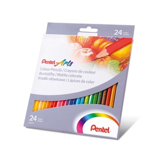 Lápis de Cor Escolar PENTEL Arts Com 24 cores