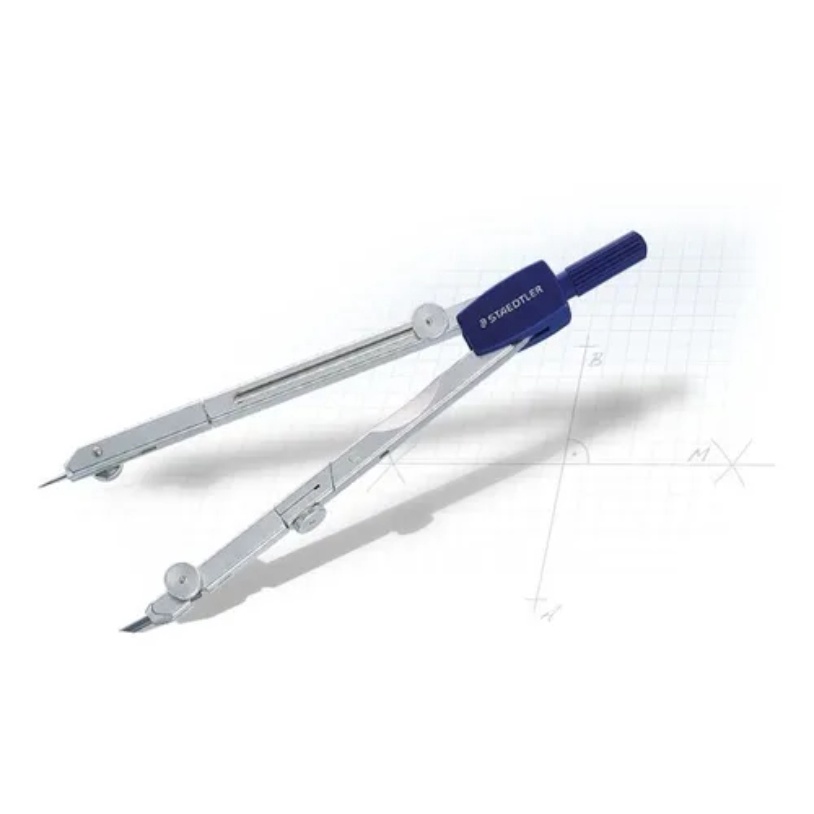 Set Compasso STAEDTLER Mars Comfort A Regolazione Rapida, Con Astina Di Prolunga, Adattatore Universale E Portamine, Diametro Max Cerchio 350 Mm