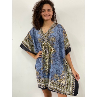 Kaftan Indiana Moda Hippie Boho Viscose Ajustável