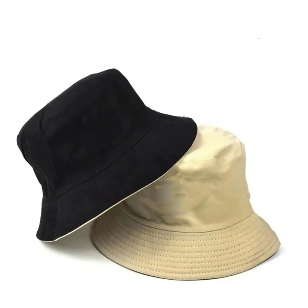 Chapeu Bucket Balde Dupla Face Liso Moda Street 2 Cores