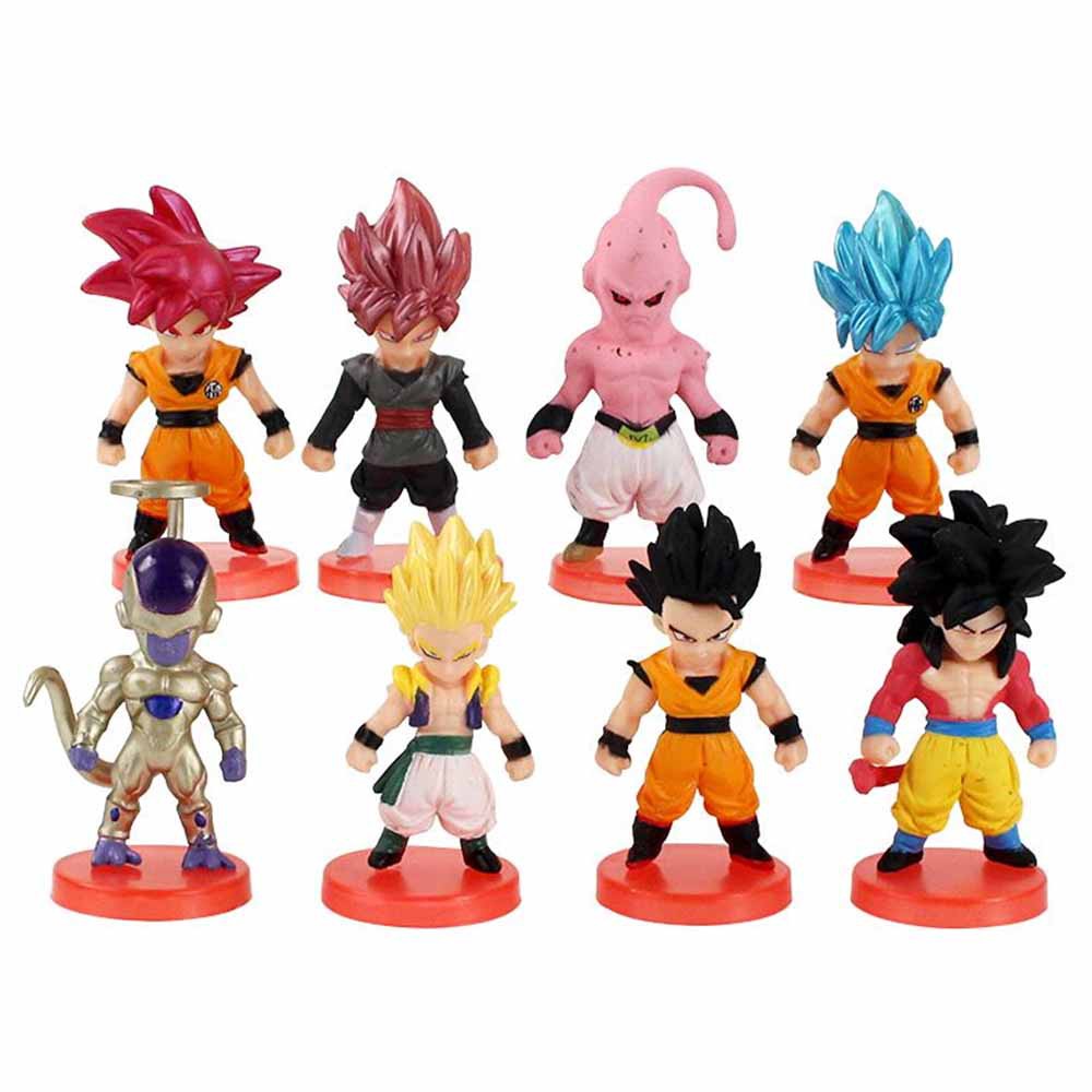 8pcsset Dragon Ball Z Figura Son Goku Majin Buu Frieza Zamasu Gohan Gotenks Vegetto Super 