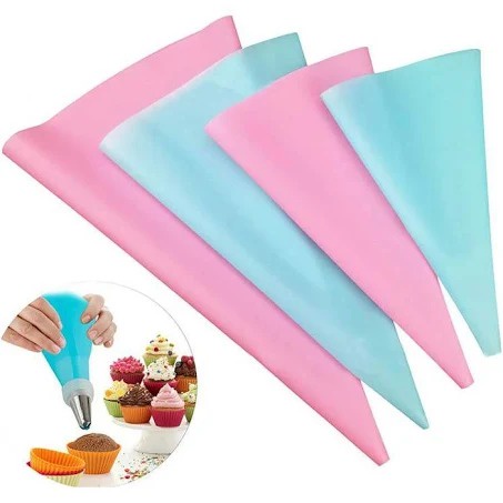 Saco de Confeitar de Silicone Lavável e Reutilizável.