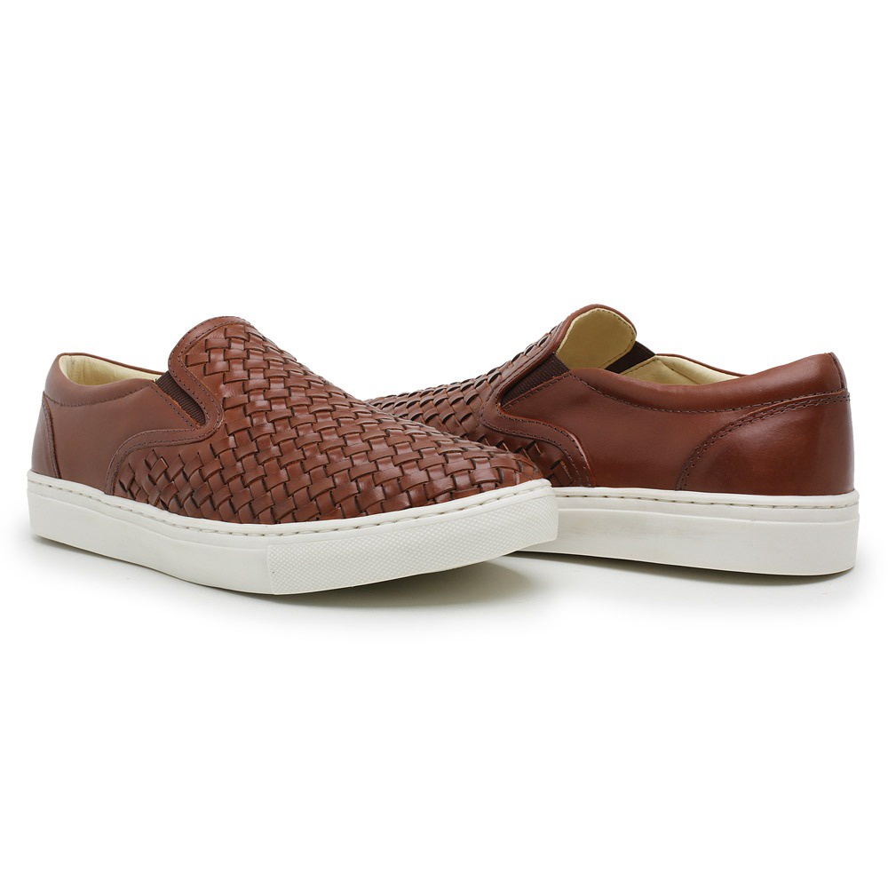 Sapatênis Tênis sapato Slip On Iate modelo Trisse Masculino Casual em couro bovino legitimo tendencia 2022