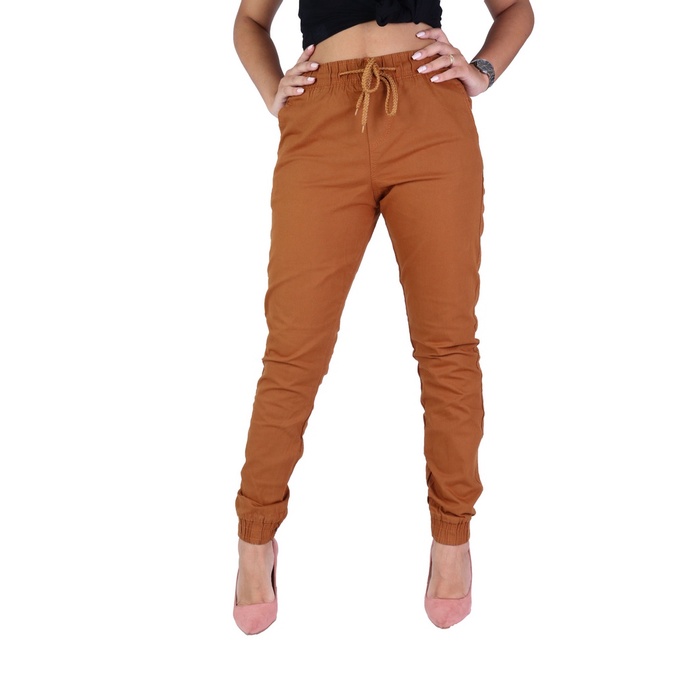 Calça jogger hot sale feminina caramelo