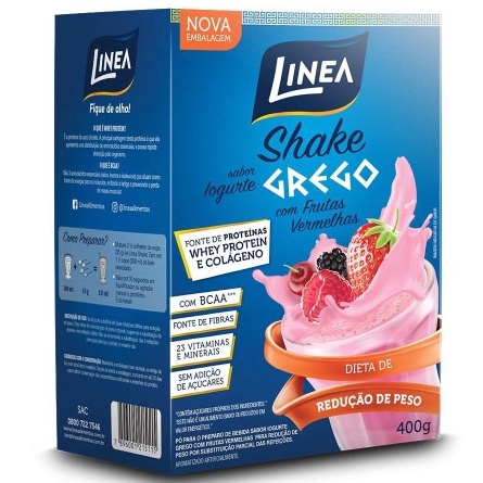 Shake De Iogurte Com Frutas Vermelhas Linea 400g/330g