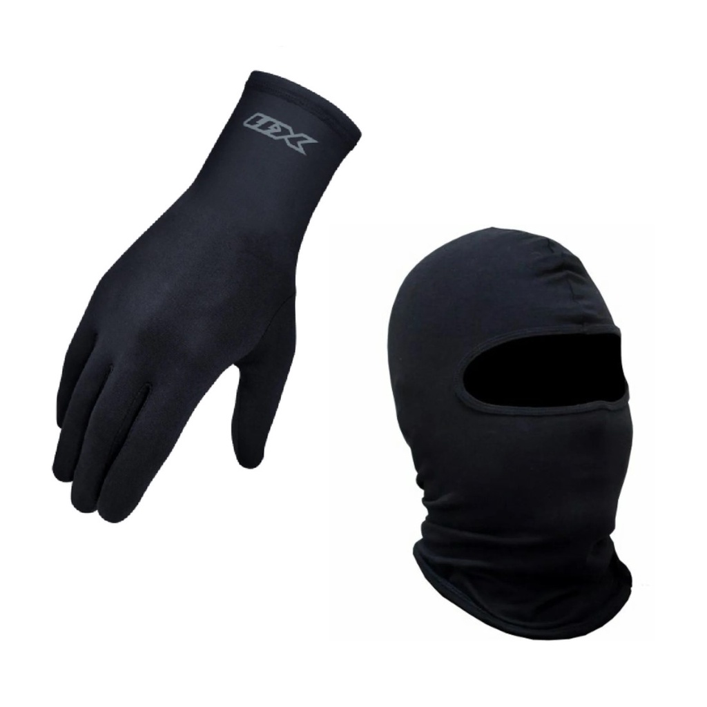 Luva X11 Thermic Segunda Pele Touch Screen + Capuz Ninja Balaclava
