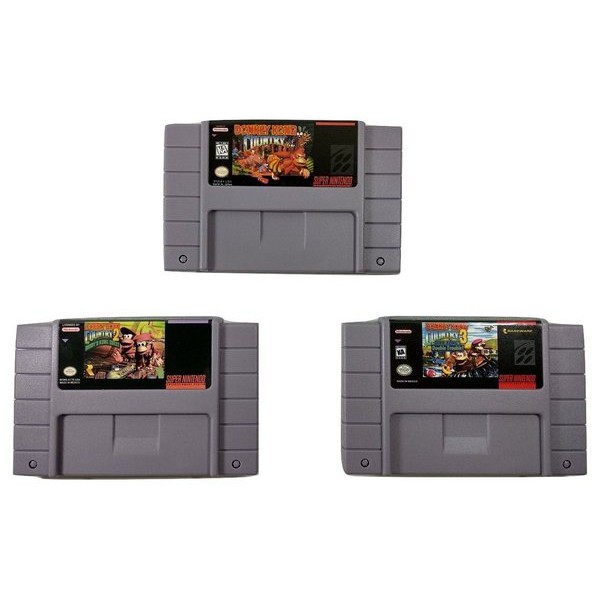 Cartucho Donkey Kong 1 2 3 Trilogia Salvando Super Nintendo