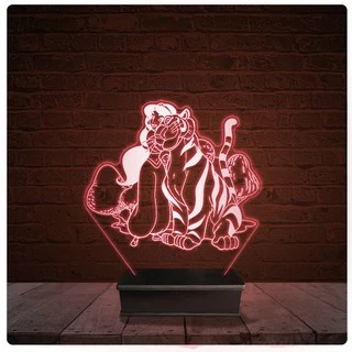 Abajur Luminária Acrílico Led - Jasmine Aladin Tigre