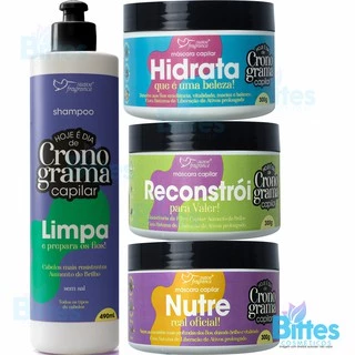 Kit Cronograma Capilar Suave Fragrance Cosméticos Nutrição Hidratação Reconstrução