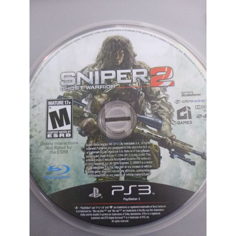 Sniper 2 Ghost Warrior : Jeu complet limited edition pour Ps3