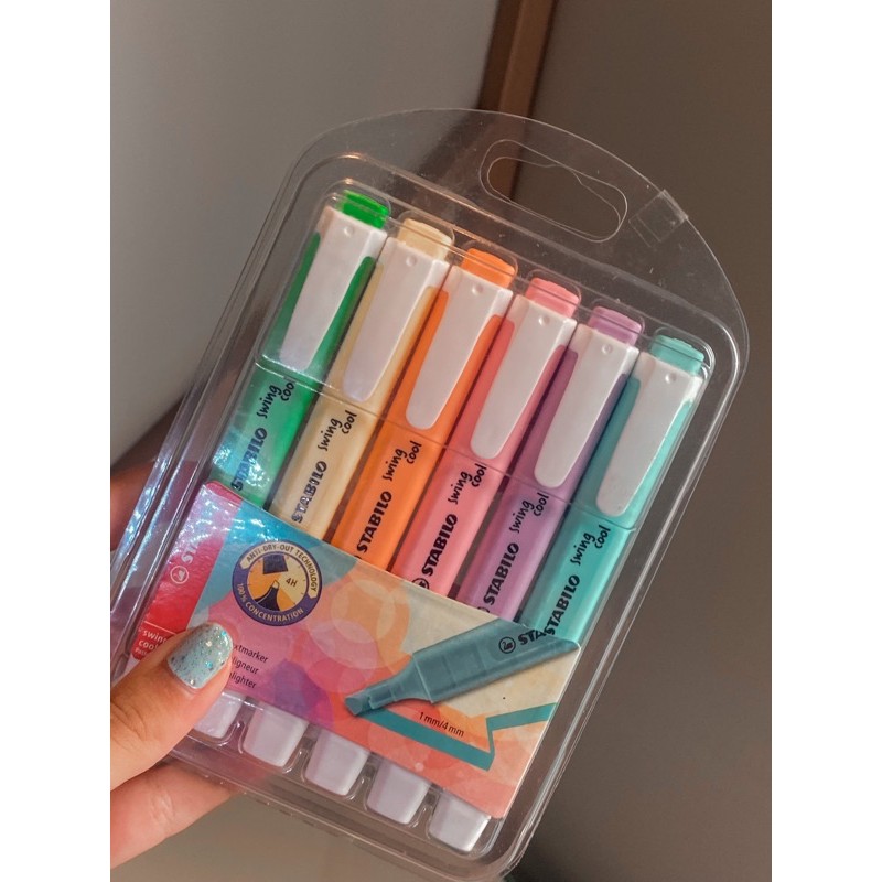 Stabilo Swing Cool Pastel Highlighters 6pk