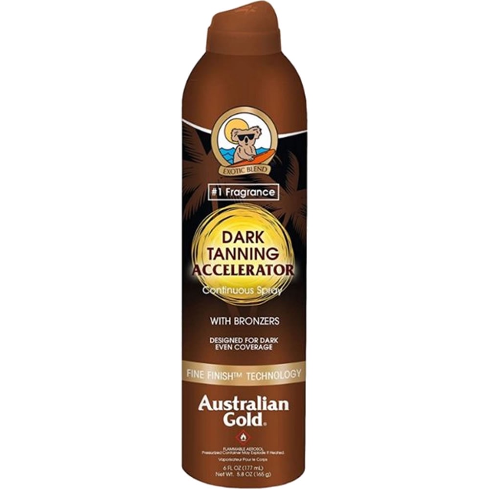 Australian Gold Dark Tanning Accelerator Continuous With Bronzers Spray