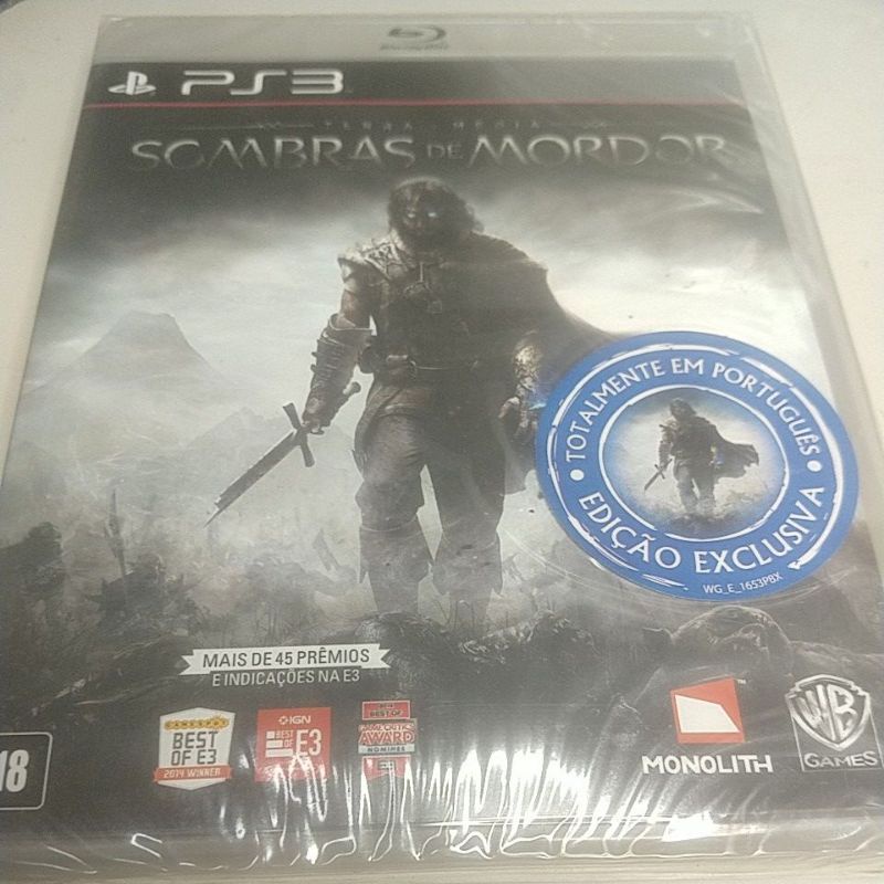Terra Média Sombras de Mordor PS3 Playstation 3 jogo lacrado mídia física original