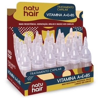Ampola de Tratamento Capilar Vitamina A+E+B5 Natuhair 10ml - (6 UN)
