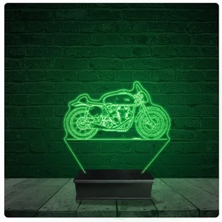 Luminária Abajur Acrílico Led - Moto Café Racer 03