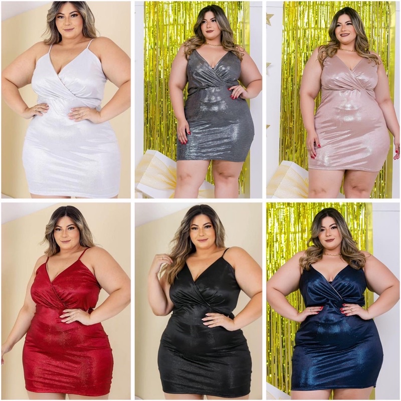 Vestido de festa curto plus size hot sale tamanho 46