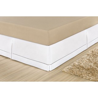 Saia ponto palito Para Cama Box Casal Queen Algodao Branca