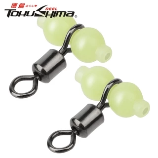 10Pcs/lot Luminous Gourd Way Triple Rolling Barrel Acessórios De Pesca Giratória Balanço Do Anel Divisor Oito Conector