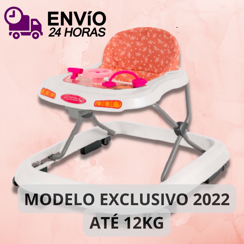 Andador Tutti Baby Até 12Kg - Rosa Princesa