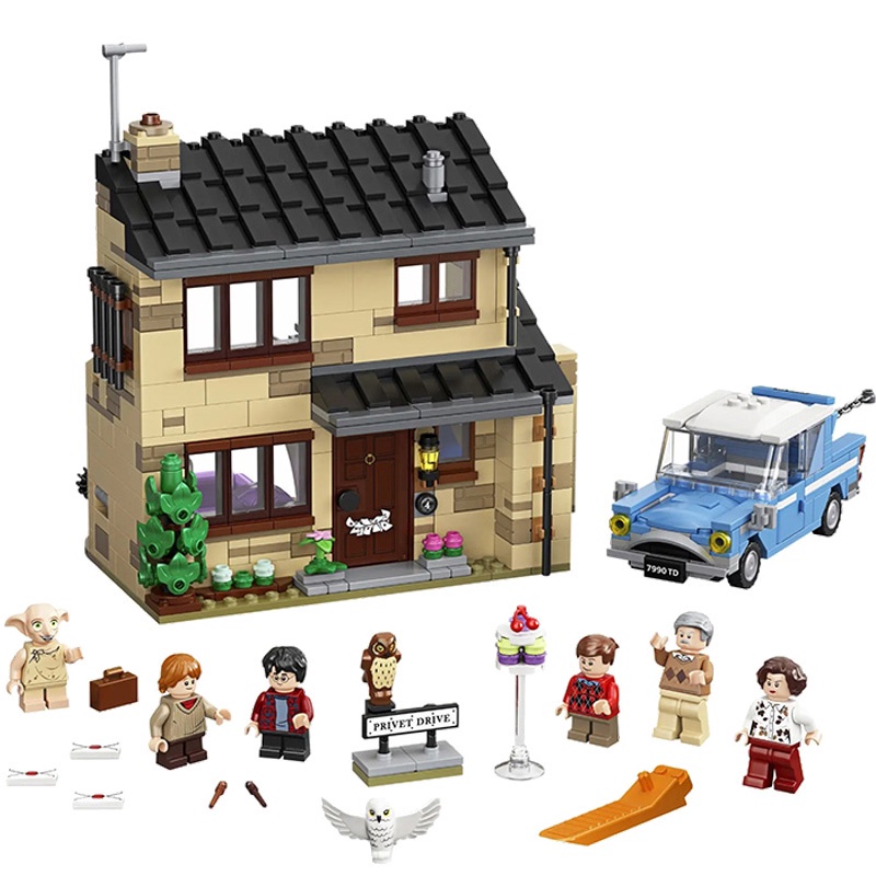 Conjunto Compatível 825pcs Harry Potter 4 Tijolos Modelo Blocos De Brinquedos Para Crianças Presente De Aniversário De Menino