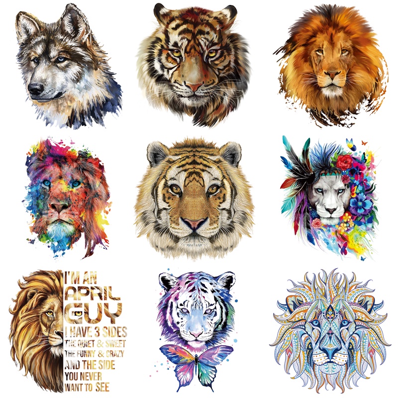 Tiger Ferro Patch 2022/Nova Camiseta Jeans Adesivos De Animais Lavável Transferência De Calor Para Roupas Com Estampa