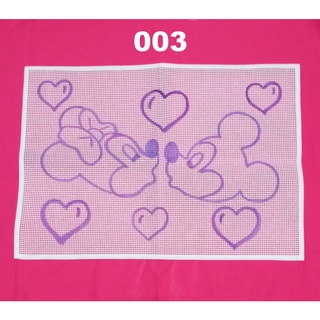 Talagarça Desenhada 50x70 - Mickey Love Minie
