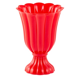 CACHEPOT DE CERAMICA COSTELA DE ADAO VERMELHO 12,2CM X 12,2C