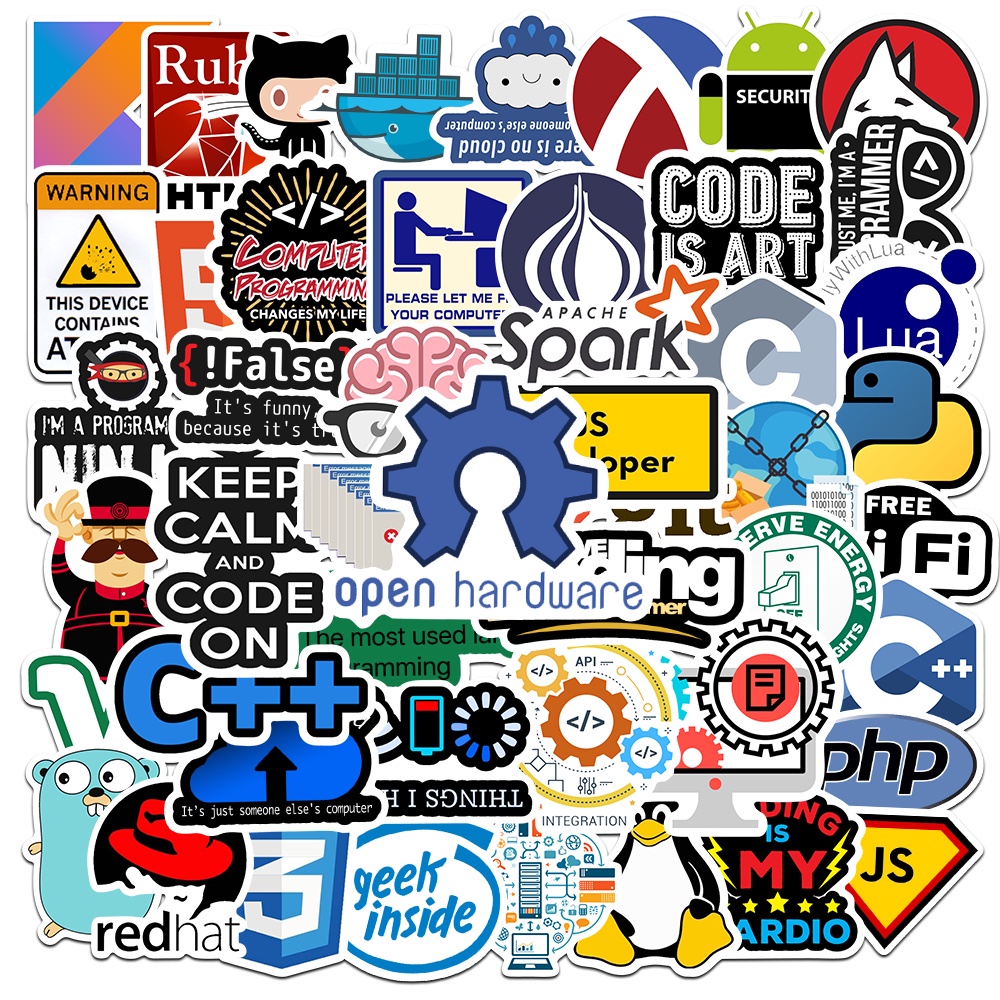 Adesivo De Parede Para Laptop Com Desenho De Procedure/Impermeável/10/50 Peças