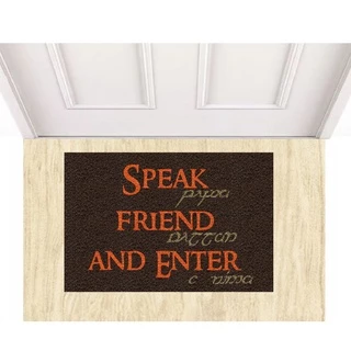 Capacho Senhor dos Anéis Speak Friend and Enter 60x40 cm