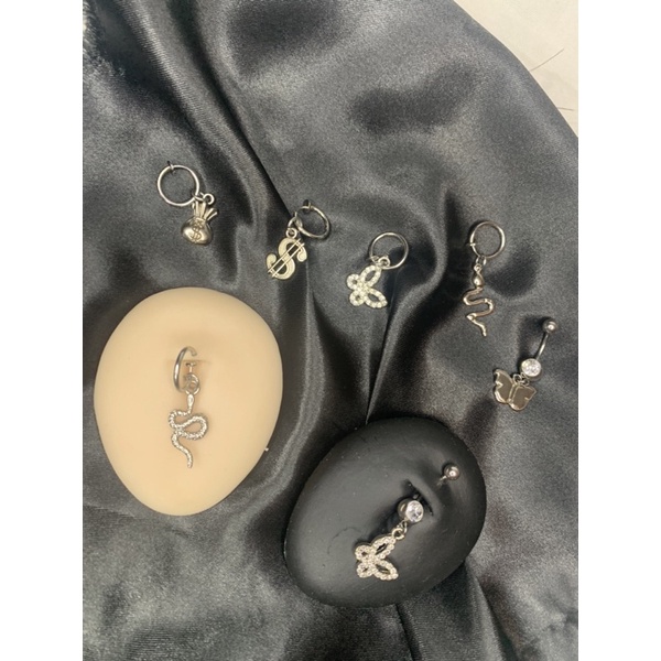 Piercing de Umbigo de pressão fake (para quem não tem furo)