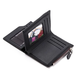Crazy Bag 2022 Nova Carteira Masculina Com Zíper Curta Multi-Cartões Vertical Mini Snap Coin Purse