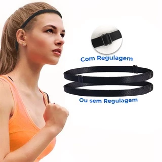 headband Testeira Faixa de cabelo elástica unissex esportiva para academia - Com ou sem regulagem