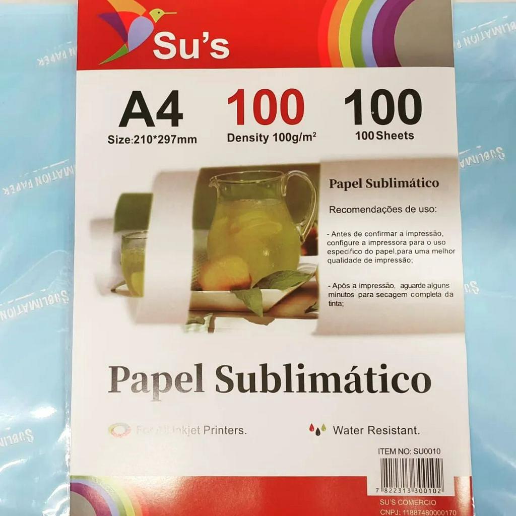 Papel Super A4 Sublimático Sus Fundo Azul 100gr Pct 100fls Shopee Brasil 3351